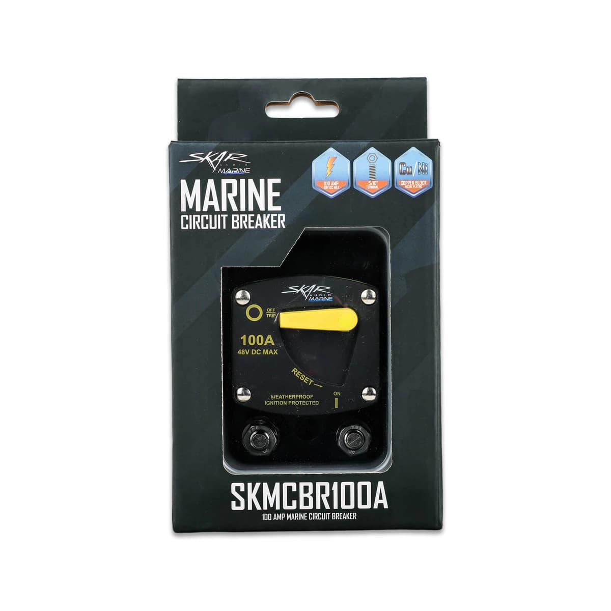 Skar Audio SKMCBR100A | 100 Amp Marine Grade Circuit Breaker