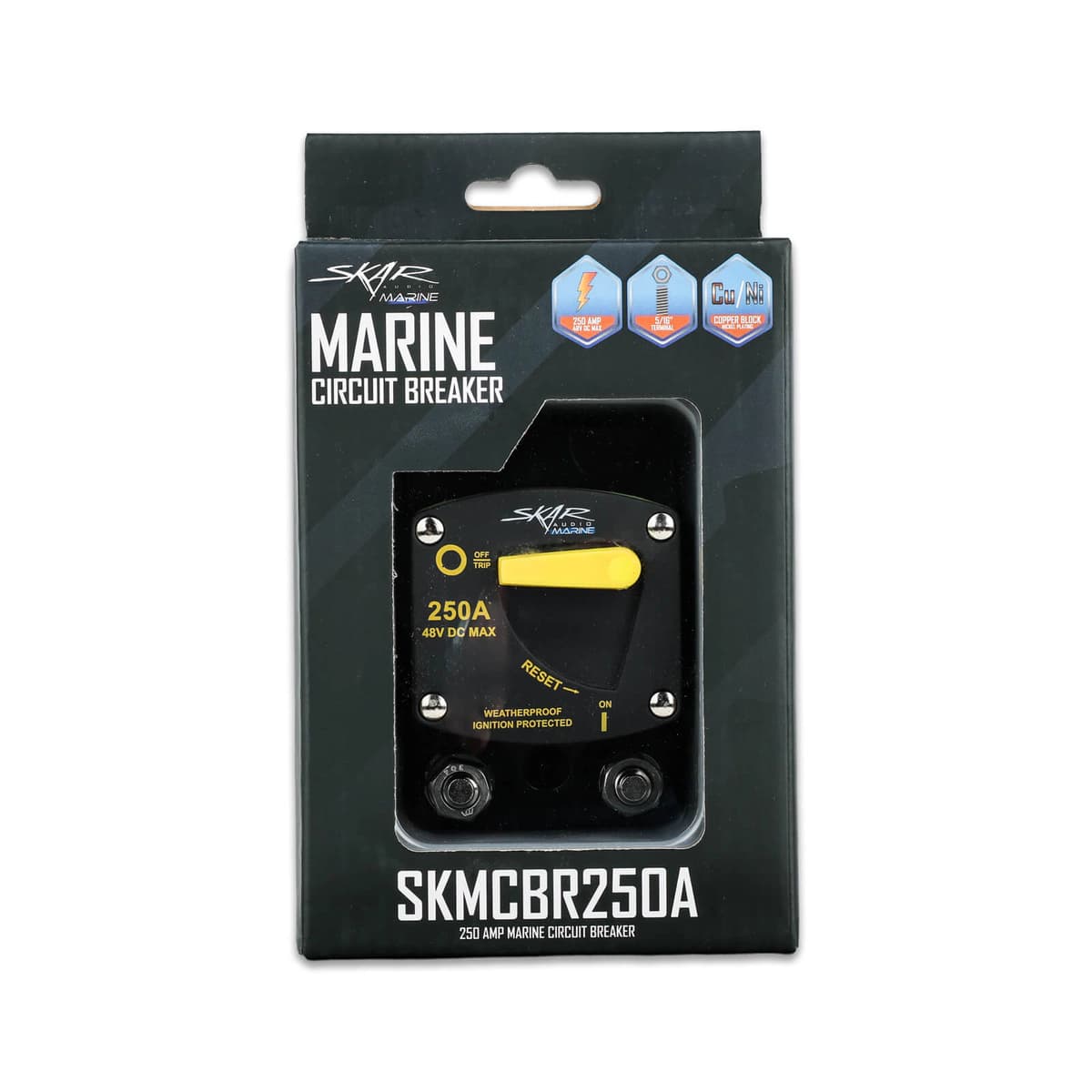 Skar Audio SKMCBR250A | 250 Amp Marine Grade Circuit Breaker