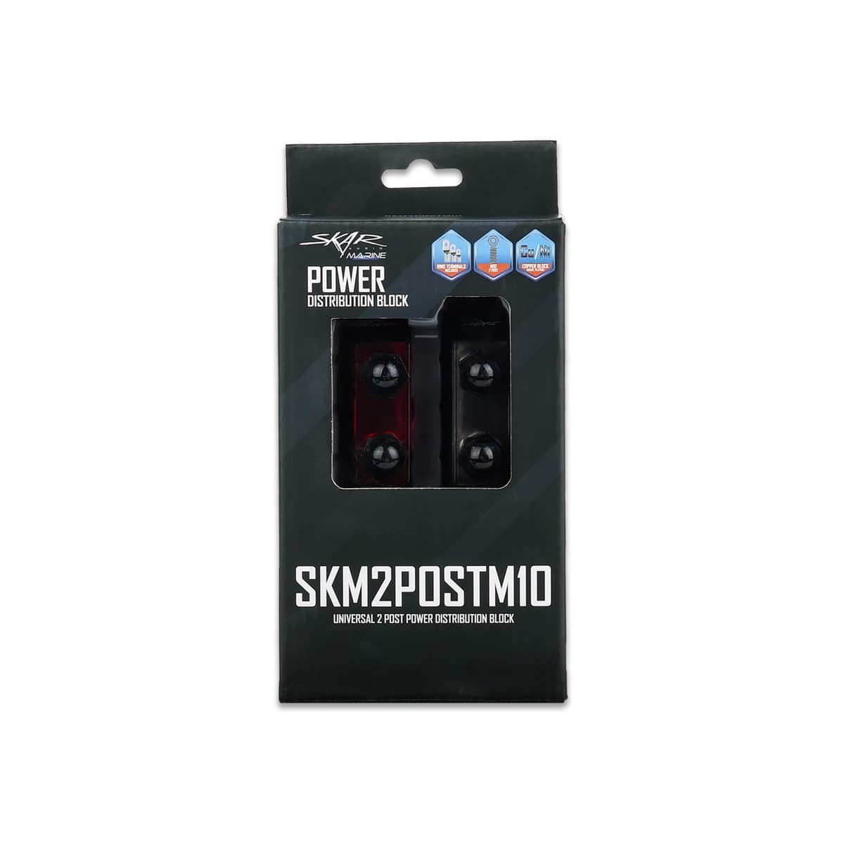 Skar Audio SKM2POSTM10 | 2-Post M10 Marine Universal Distribution Blocks