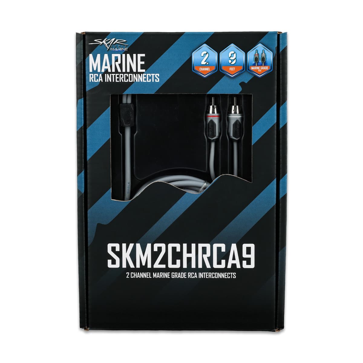 Skar Audio SKM2CHRCA9 | 9 Ft 2-Channel Marine Grade RCA Interconnect Cable
