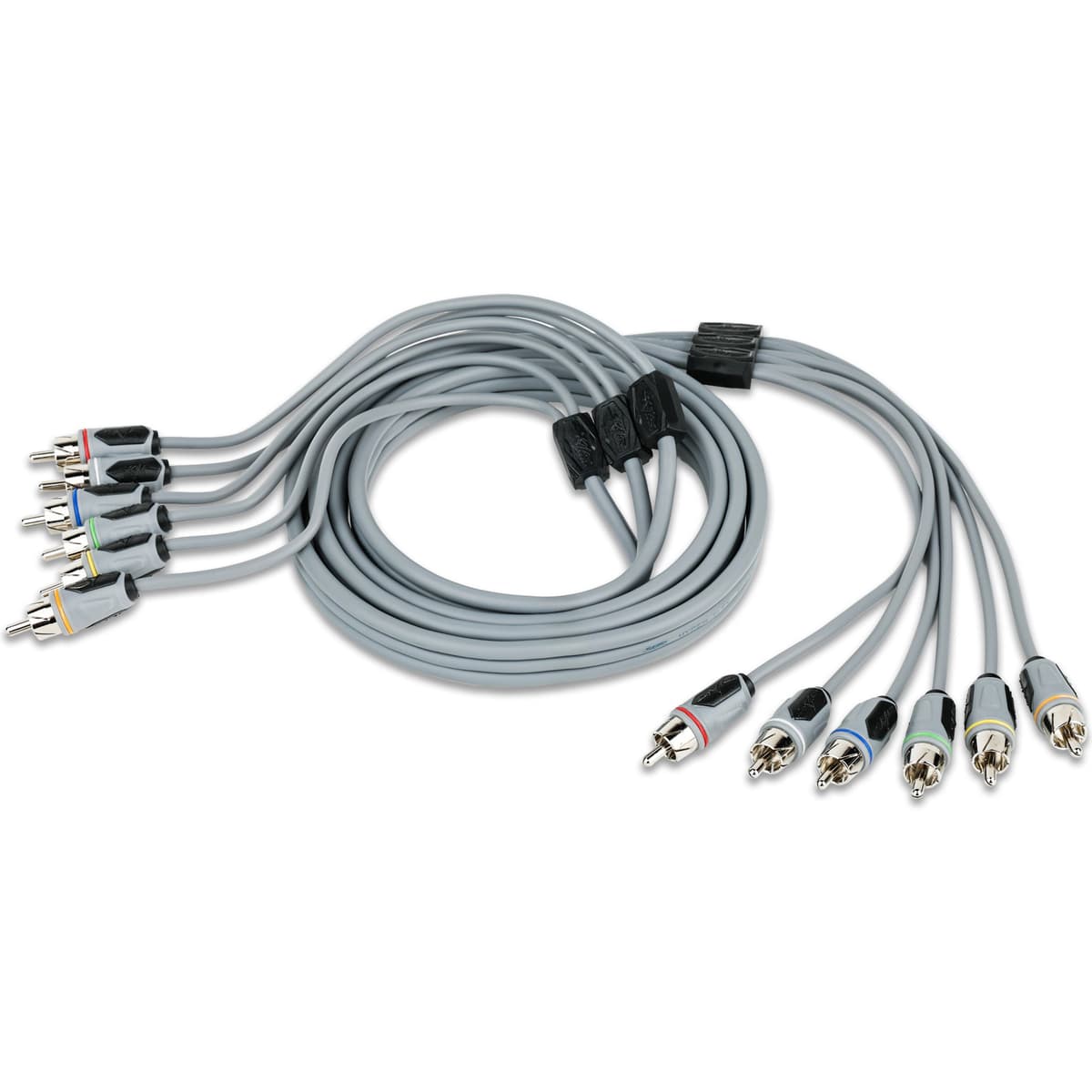 Skar Audio SKM6CHRCA6 | 6 Ft 6-Channel Marine Grade RCA Interconnect Cable