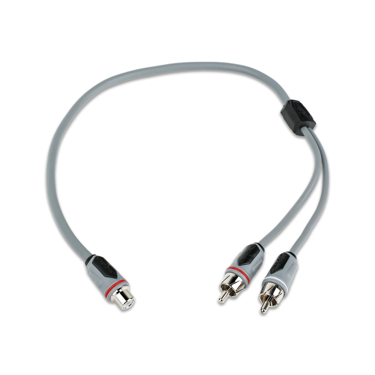 Skar Audio SKMRCA1F2M | 1-Female to 2-Male Marine Grade RCA Y-Adapter Cable