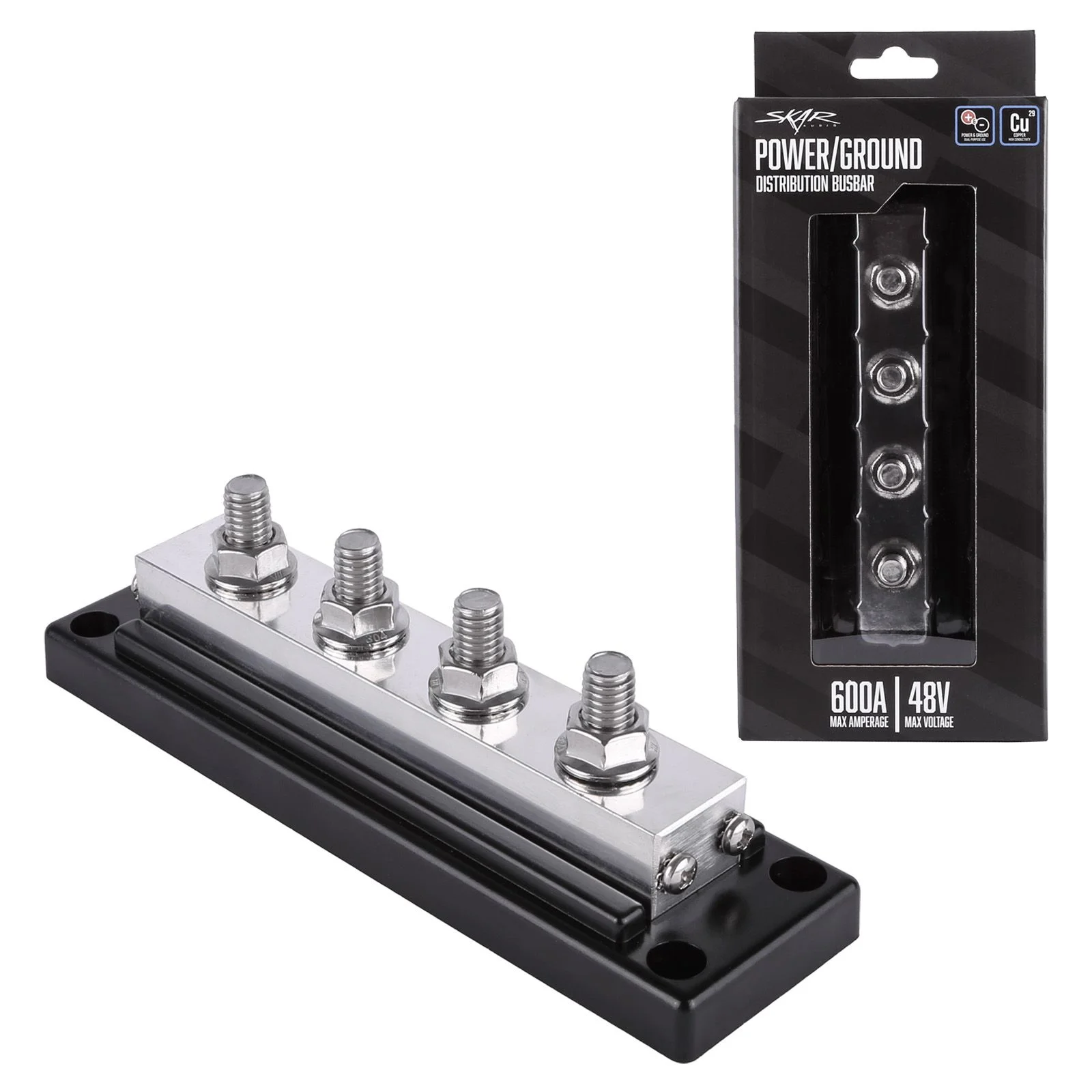 Skar Audio SK-BUSBAR600 | 600A Power/Ground Distribution Busbar