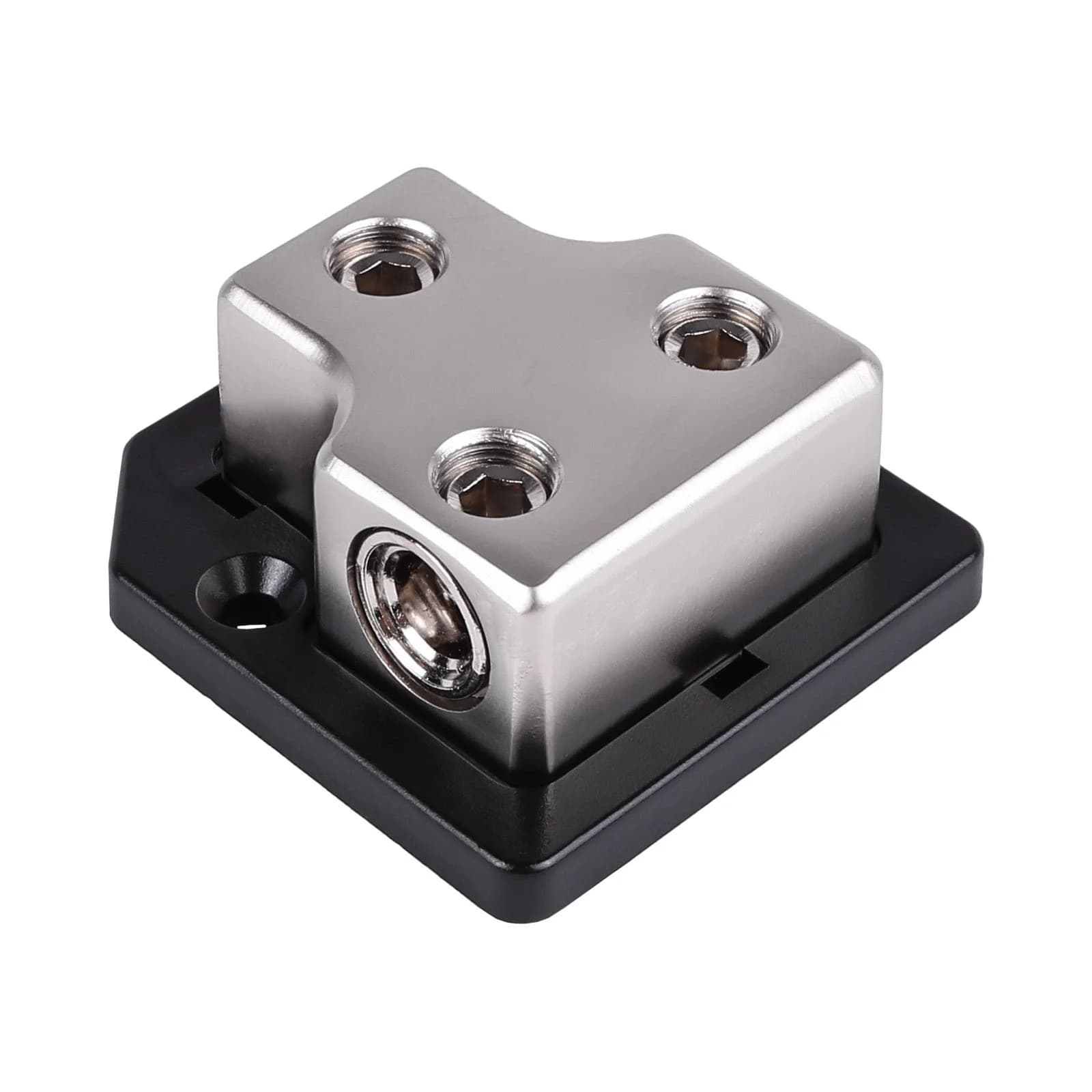 Skar Audio SK-DIST-BLK1 | Single 0/4 Gauge to Dual 4/8 Gauge Power Distribution Block