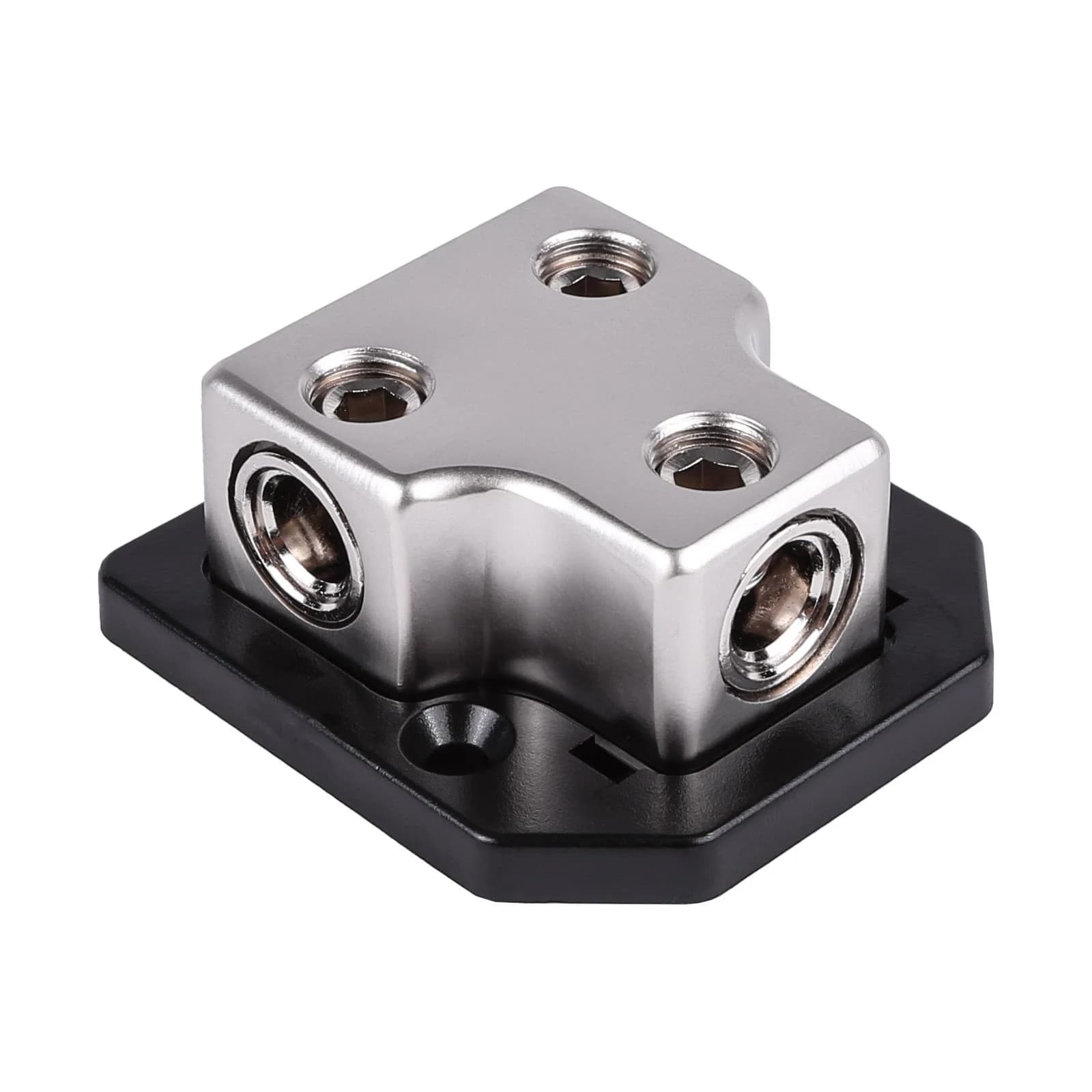 Skar Audio SK-DIST-BLK1 | Single 0/4 Gauge to Dual 4/8 Gauge Power Distribution Block