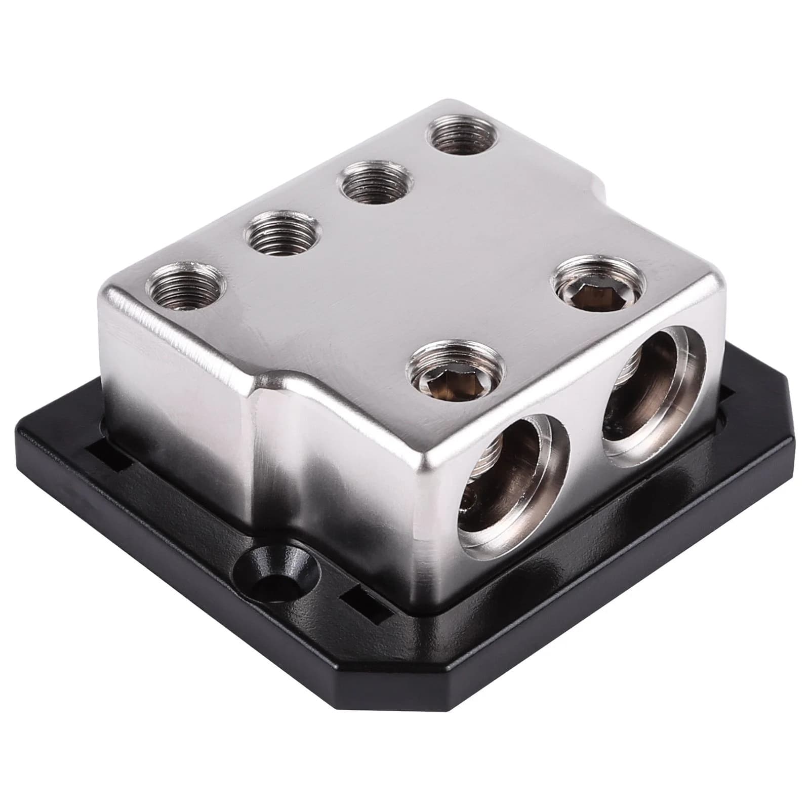 Skar Audio SK-DIST-BLK1 | Single 0/4 Gauge to Dual 4/8 Gauge Power Distribution Block