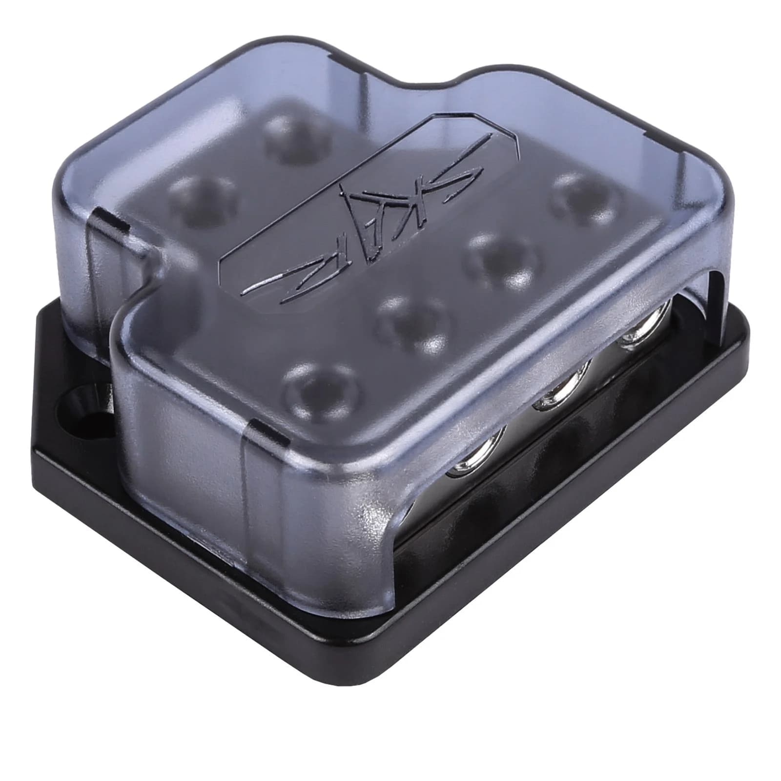 Skar Audio SK-DIST-BLK1 | Single 0/4 Gauge to Dual 4/8 Gauge Power Distribution Block