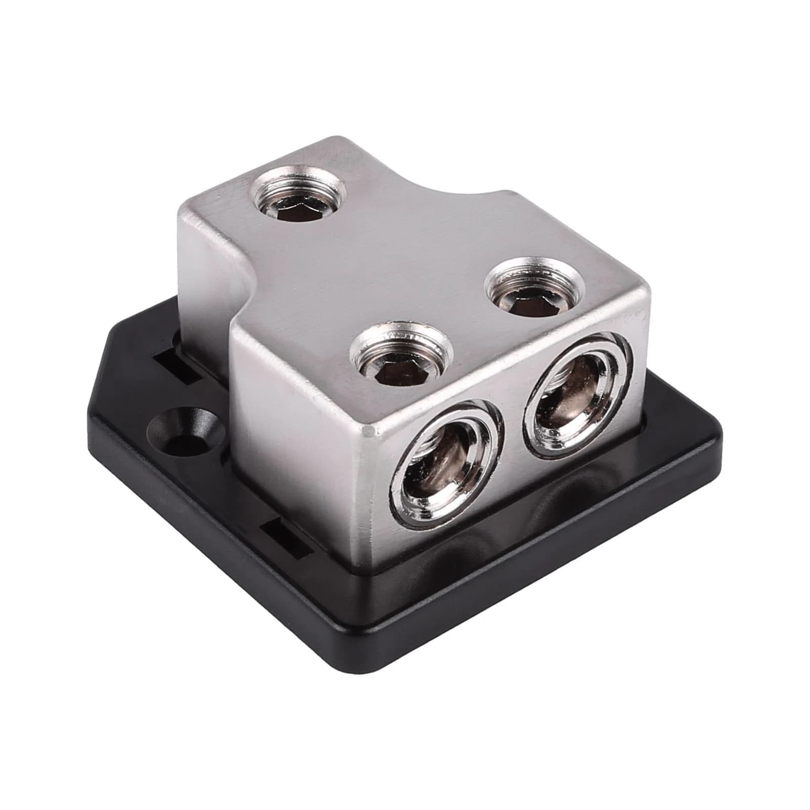Skar Audio SK-DIST-BLK1 | Single 0/4 Gauge to Dual 4/8 Gauge Power Distribution Block