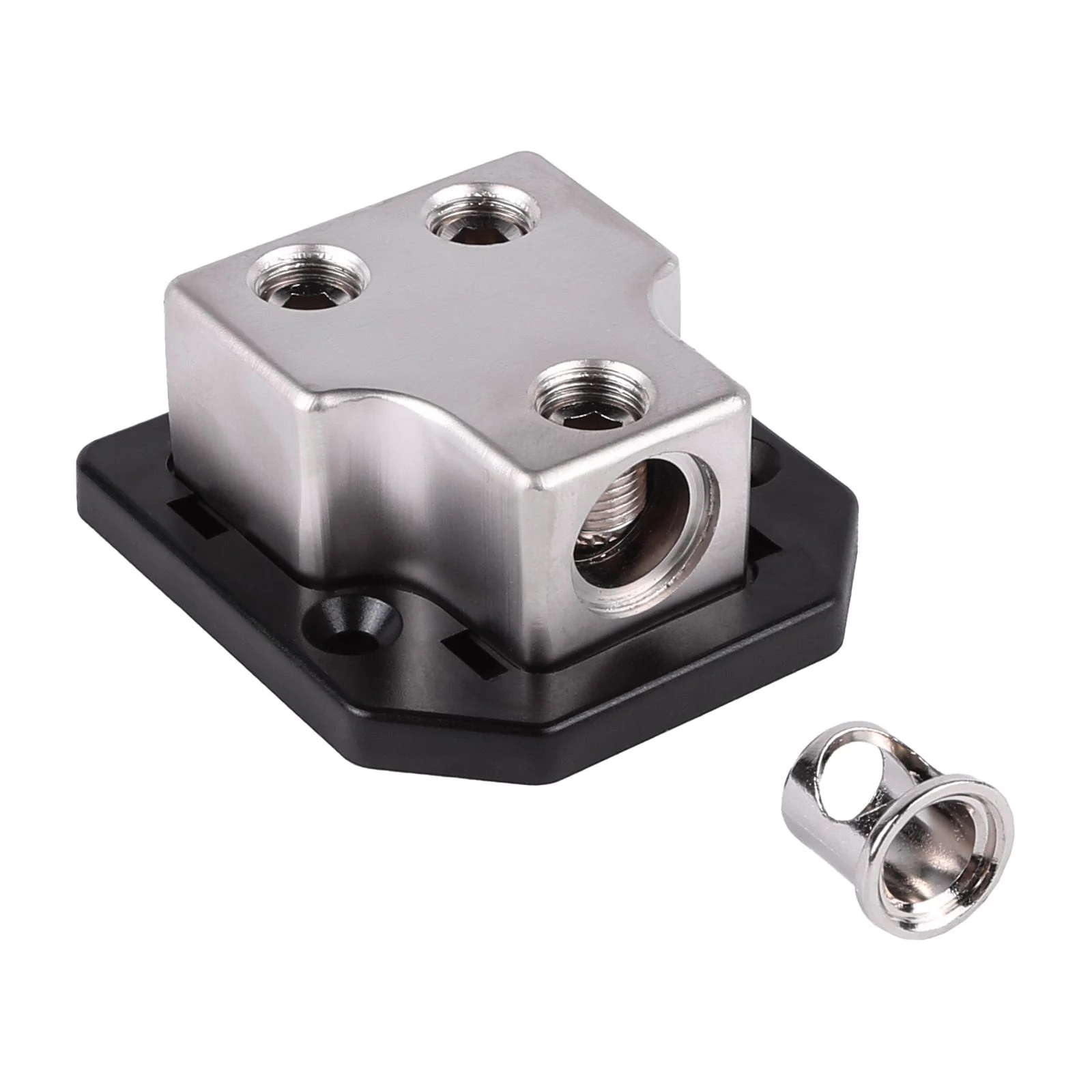 Skar Audio SK-DIST-BLK1 | Single 0/4 Gauge to Dual 4/8 Gauge Power Distribution Block