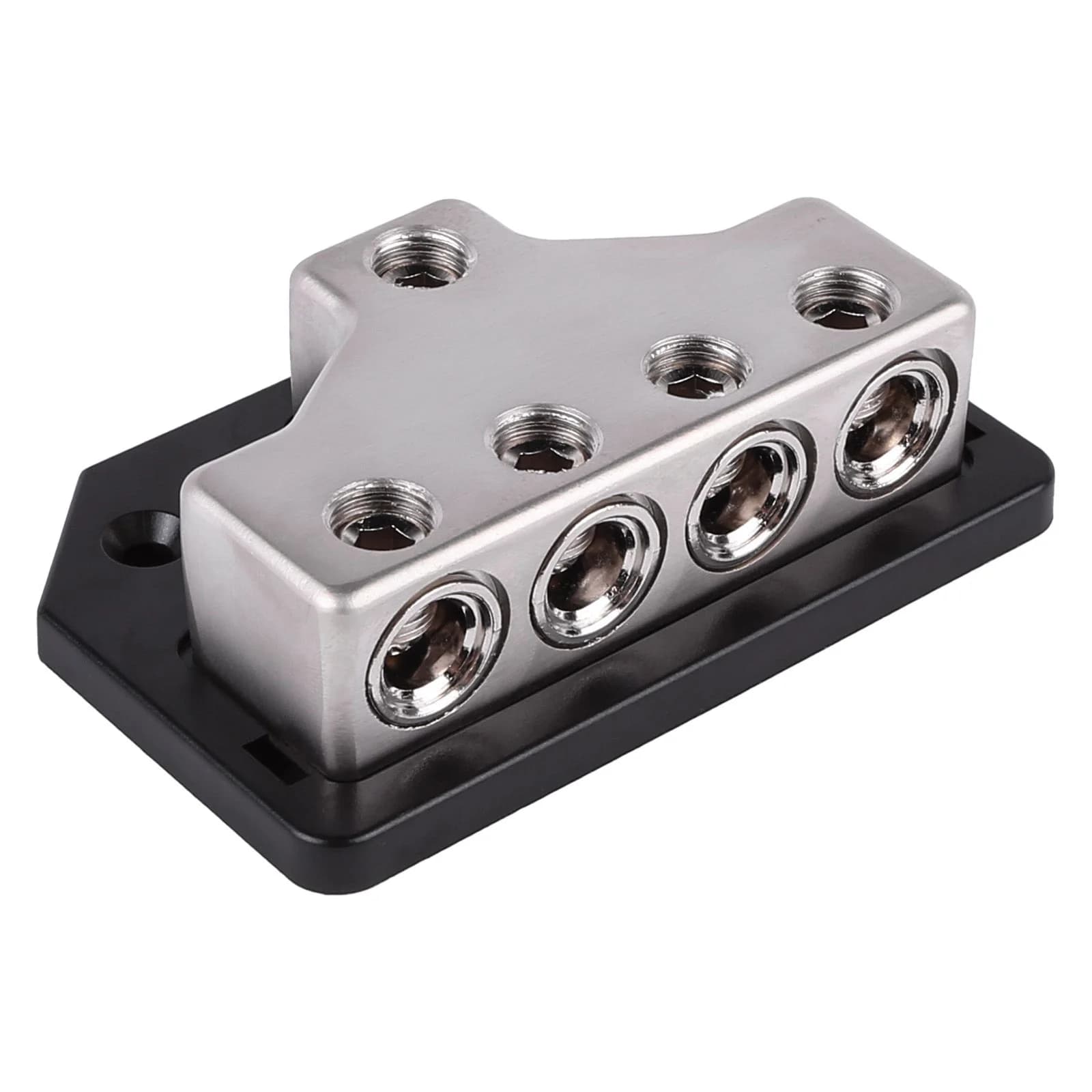 Skar Audio SK-DIST-BLK1 | Single 0/4 Gauge to Dual 4/8 Gauge Power Distribution Block