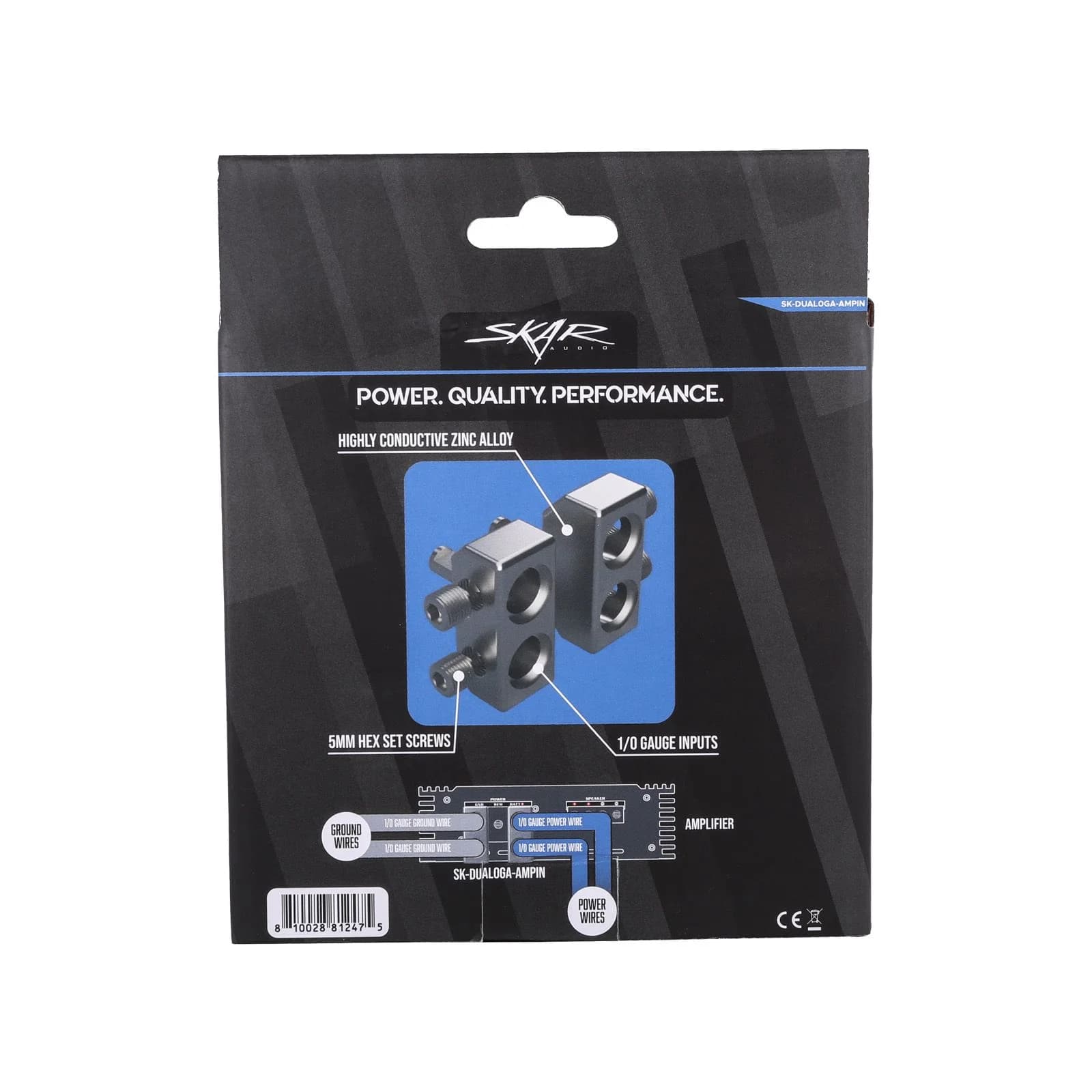 Skar Audio SK-DUAL0GA-AMPIN | Dual 1/0 Gauge to 1/0 Gauge Amplifier Input Adapters