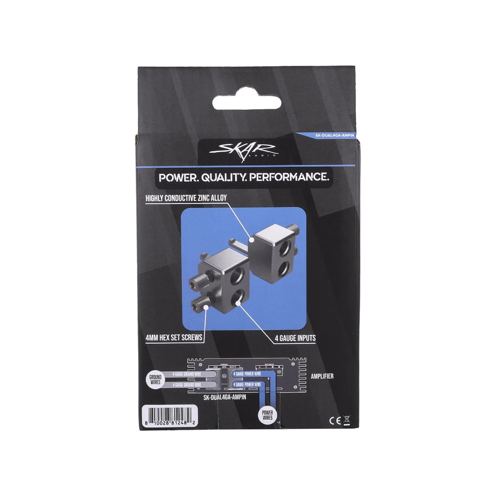 Skar Audio SK-DUAL0GA-AMPIN | Dual 1/0 Gauge to 1/0 Gauge Amplifier Input Adapters
