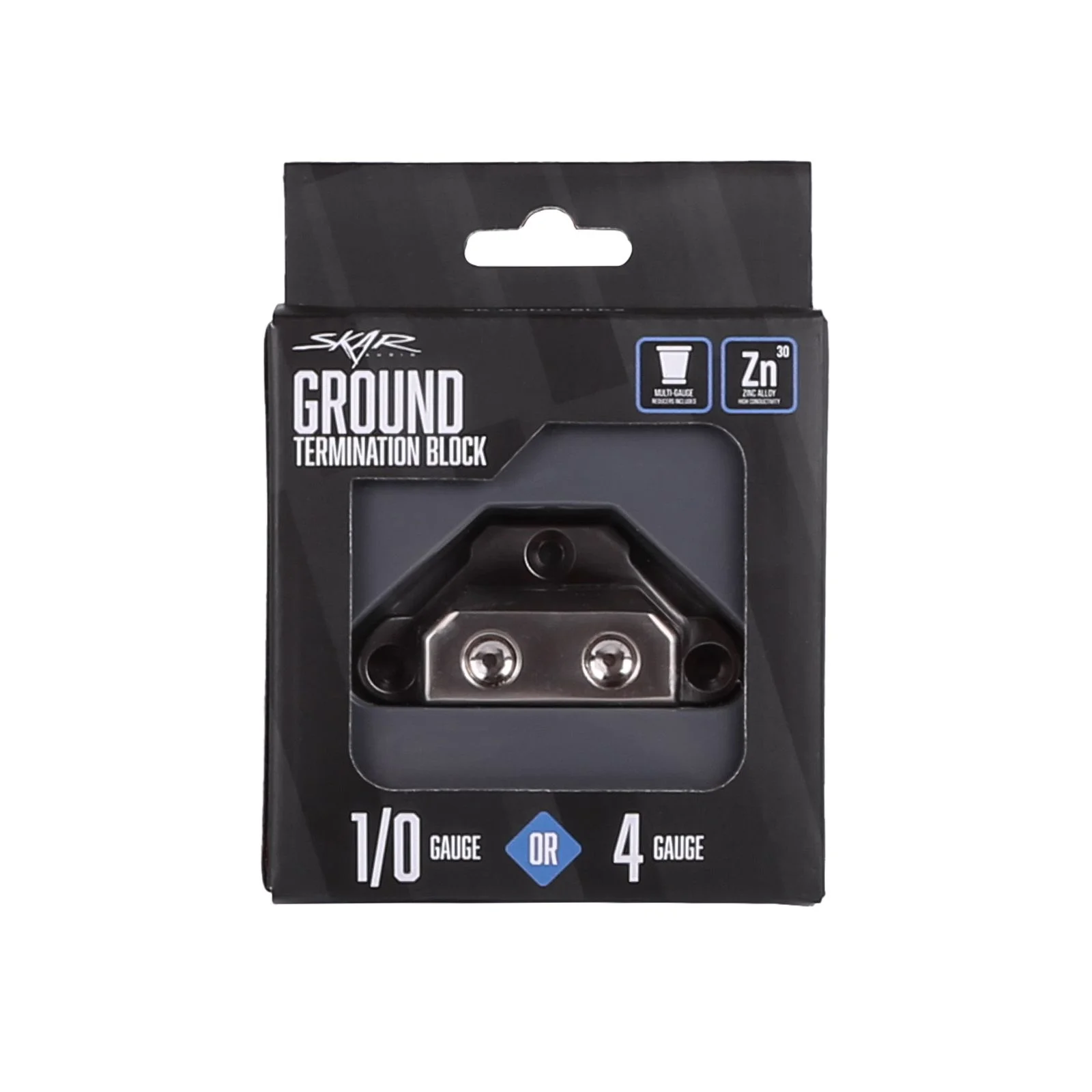Skar Audio SK-GRND-BLK1 | Single 1/0 or 4 Gauge Ground Termination Block