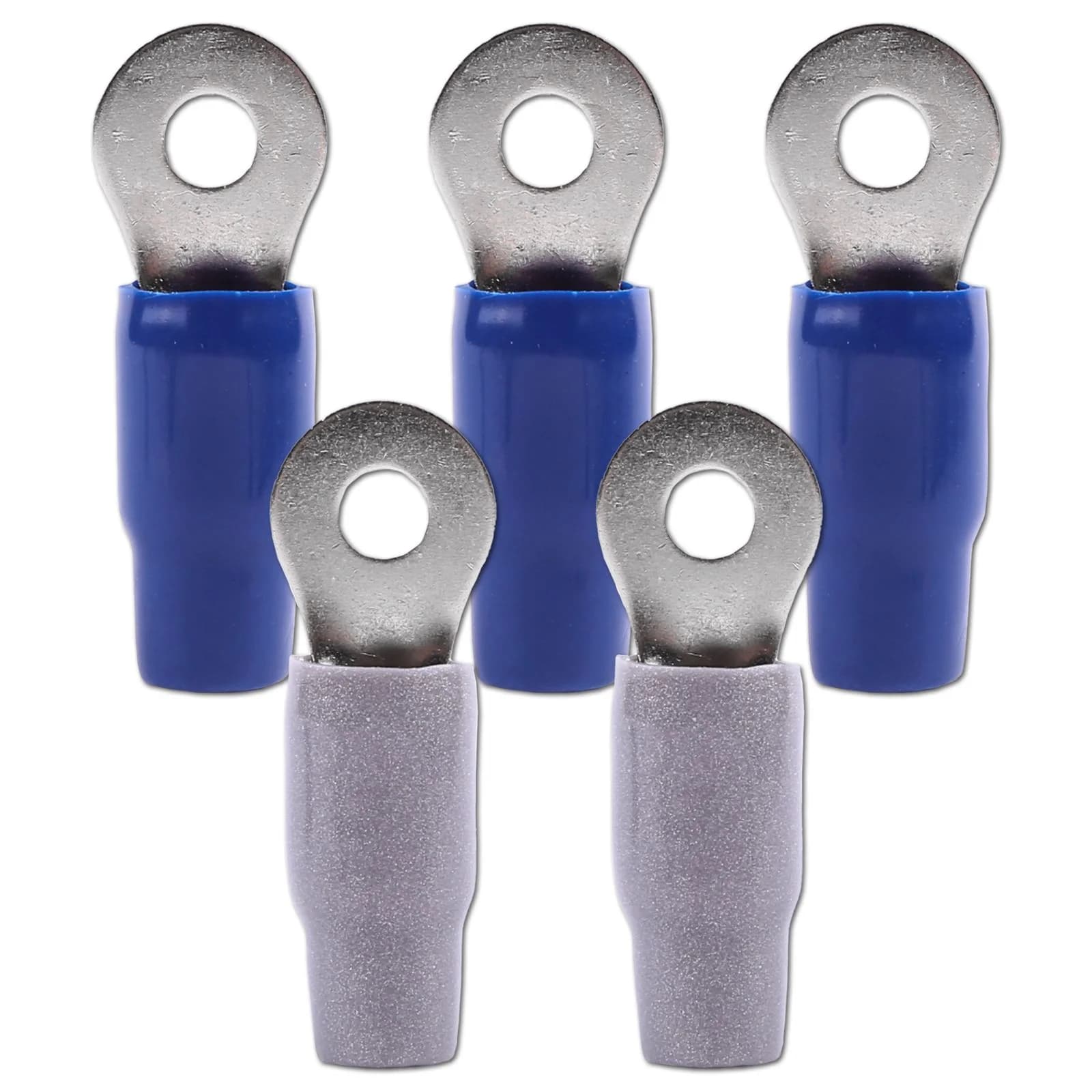 SKRING-TERM-0GA-5PK | 1/0 Gauge (5/16") Nickel Plated Premium Ring Terminals (5-Pack)