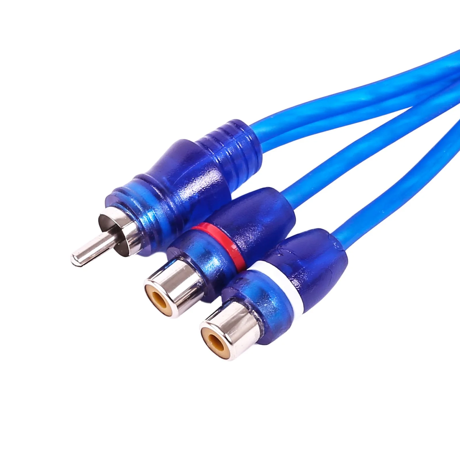 Skar Audio SKARRCA-1M2F | 1-Male to 2-Female RCA Y-Adapter (1 Ft) Cable