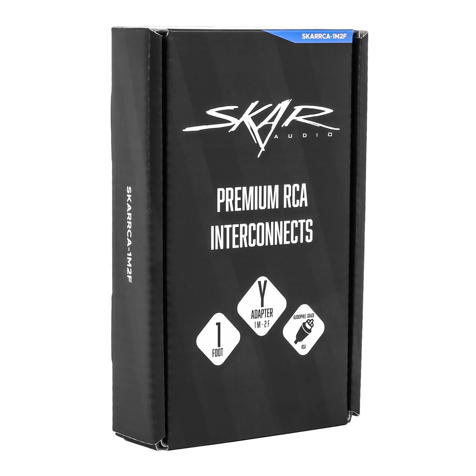 Skar Audio SKARRCA-1M2F | 1-Male to 2-Female RCA Y-Adapter (1 Ft) Cable