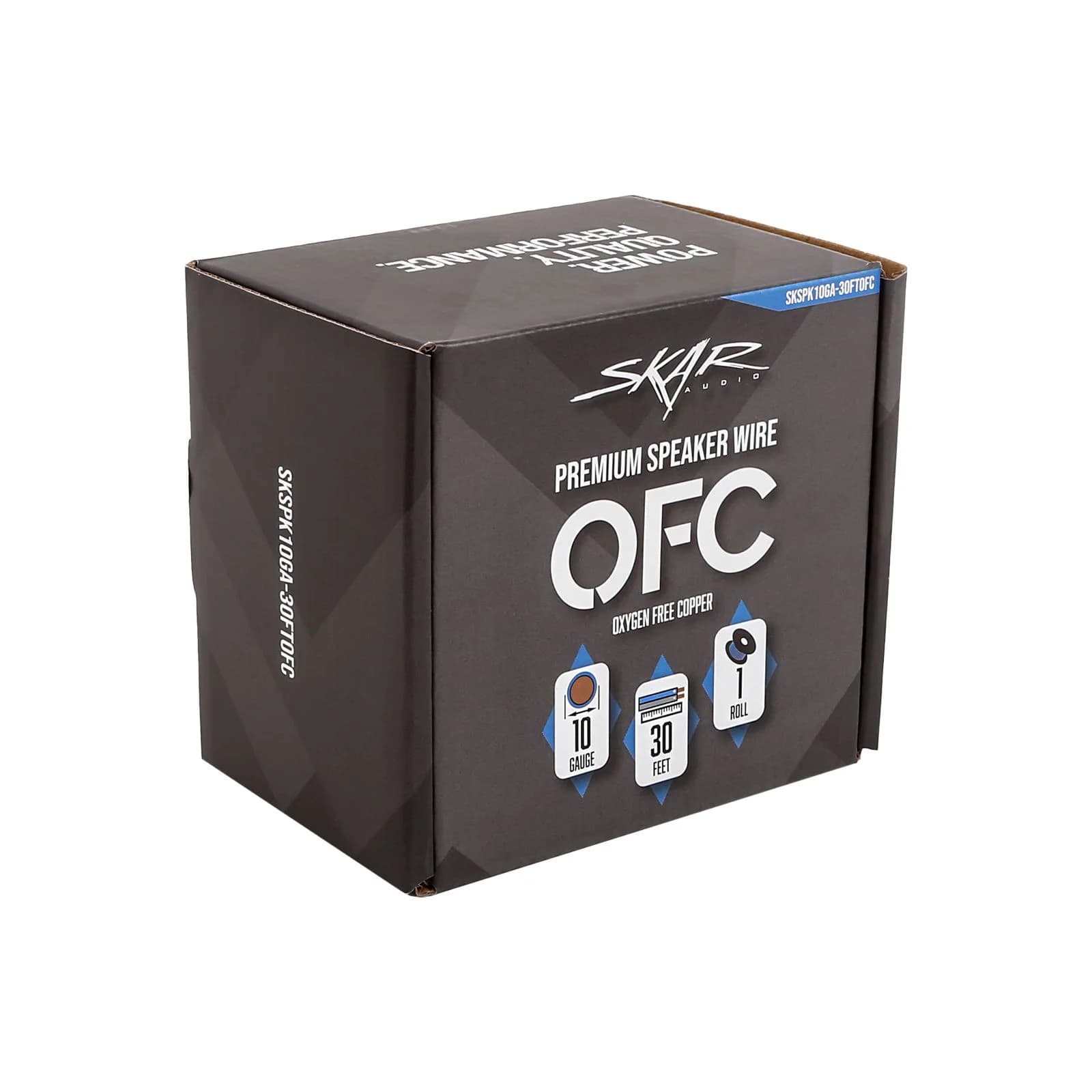 Skar Audio 10-Gauge Elite Series Max-Flex (OFC) Speaker Wire - Blue/White