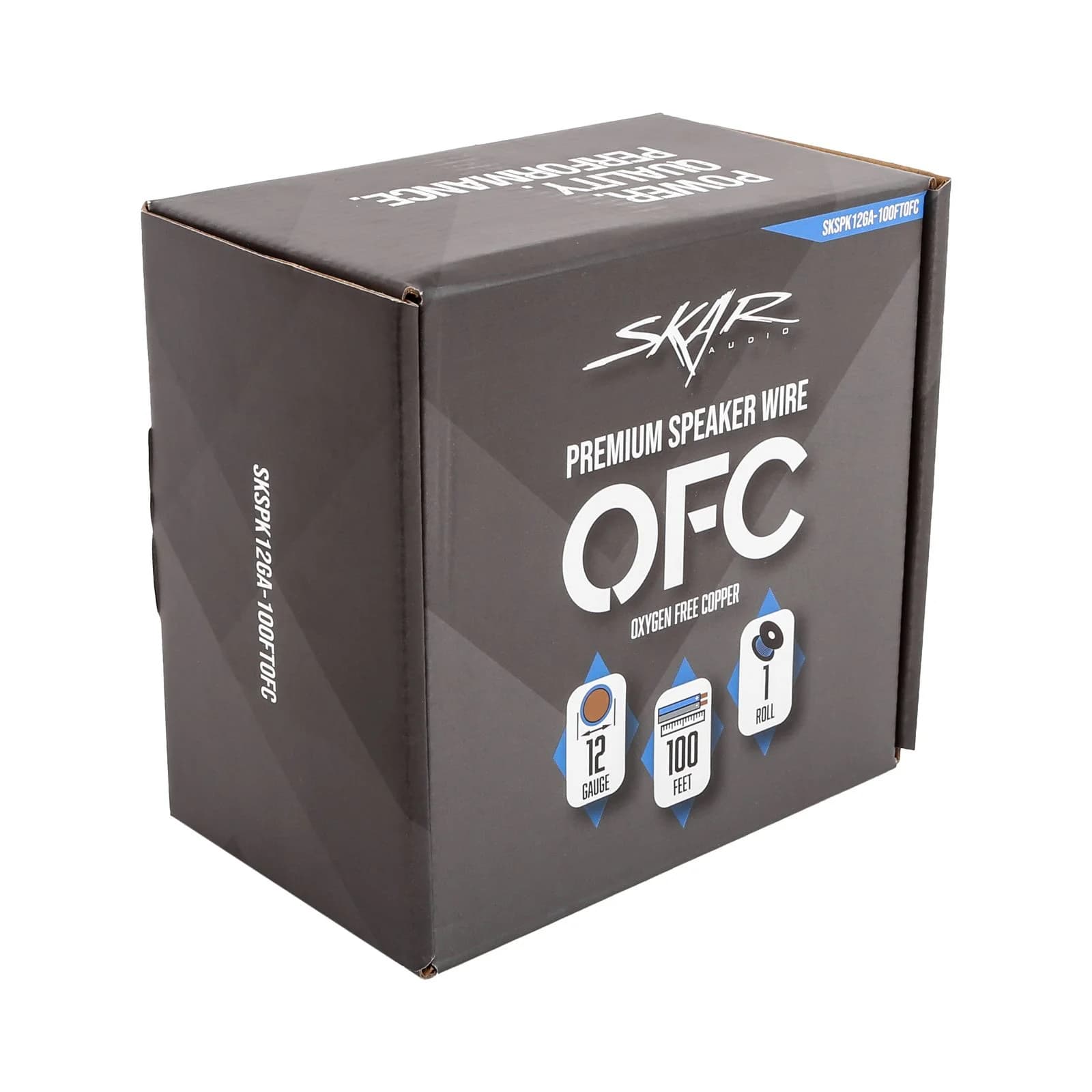 Skar Audio 12-Gauge Elite Series Max-Flex (OFC) Speaker Wire - Blue/White
