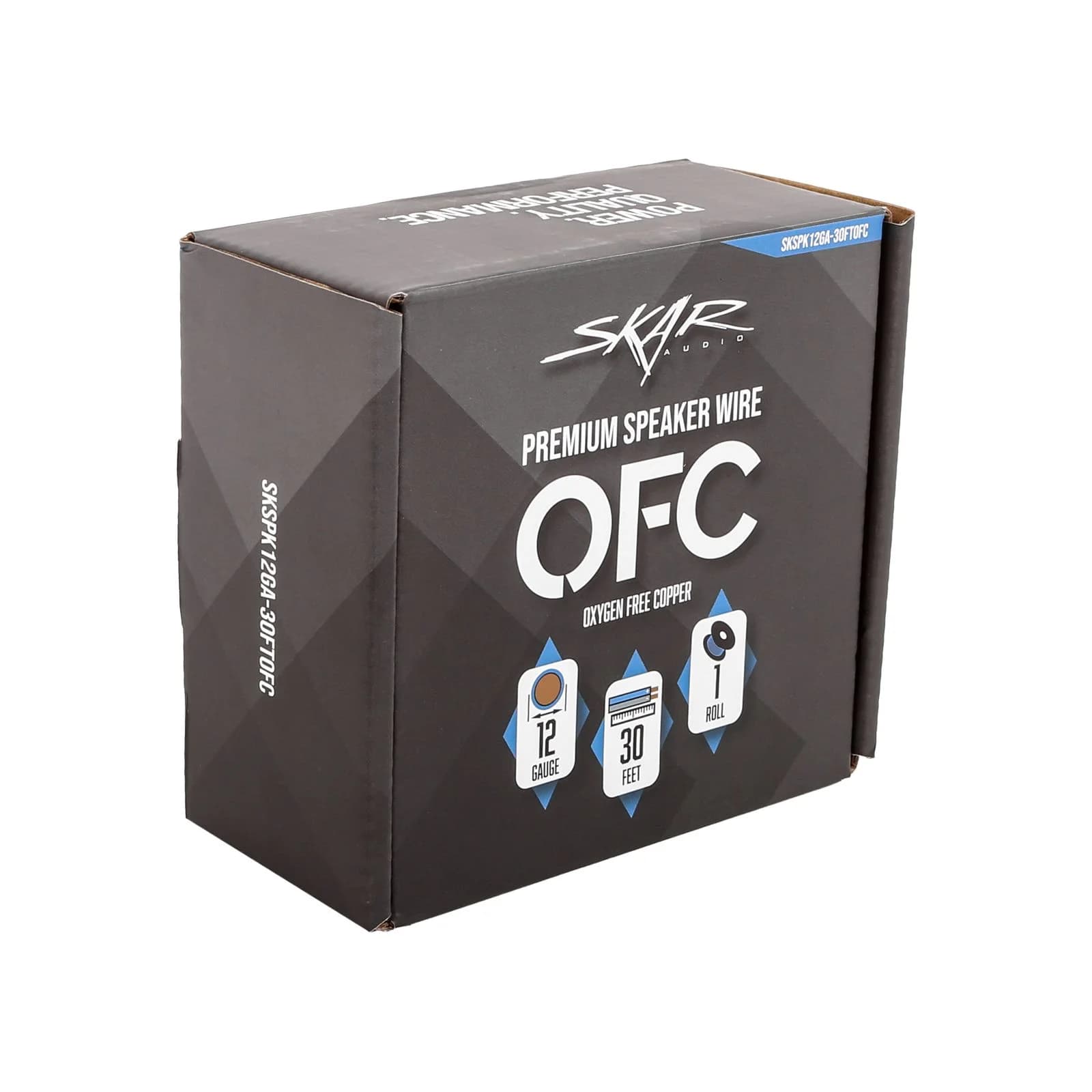 Skar Audio 12-Gauge Elite Series Max-Flex (OFC) Speaker Wire - Blue/White