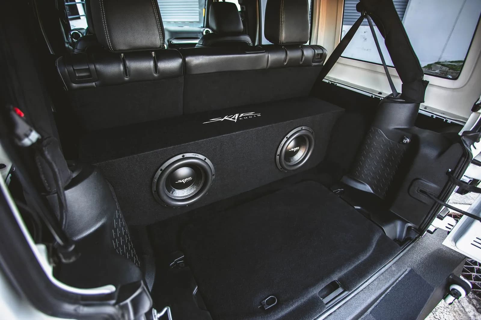 Skar Audio Dual 12" 2,400W Max Power Loaded Subwoofer Enclosure Compatible with 2007-2018 Jeep Wrangler Unlimited (JK) 4-Door Vehicles