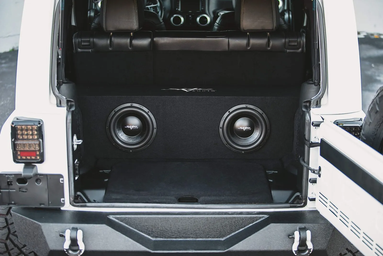 Skar Audio Dual 12" 2,400W Max Power Loaded Subwoofer Enclosure Compatible with 2007-2018 Jeep Wrangler Unlimited (JK) 4-Door Vehicles