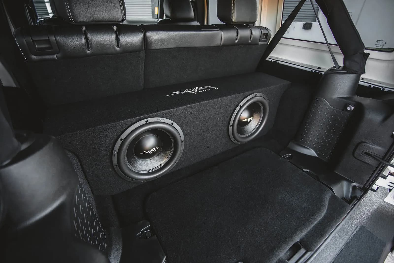 Skar Audio Dual 12" 2,400W Max Power Loaded Subwoofer Enclosure Compatible with 2007-2018 Jeep Wrangler Unlimited (JK) 4-Door Vehicles