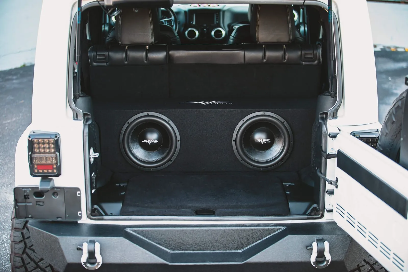 Skar Audio Dual 12" 2,400W Max Power Loaded Subwoofer Enclosure Compatible with 2007-2018 Jeep Wrangler Unlimited (JK) 4-Door Vehicles