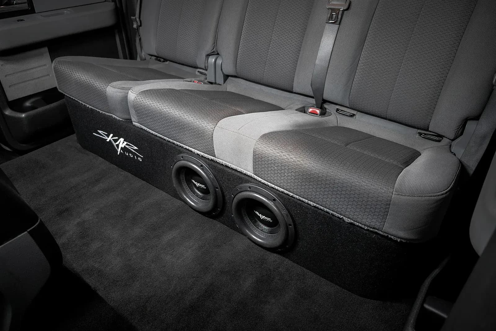 Skar Audio Dual 12" 1,600W Max Power Loaded Ported Subwoofer Enclosure Compatible with 2009-2014 Ford F-150 Super Crew Cab Trucks
