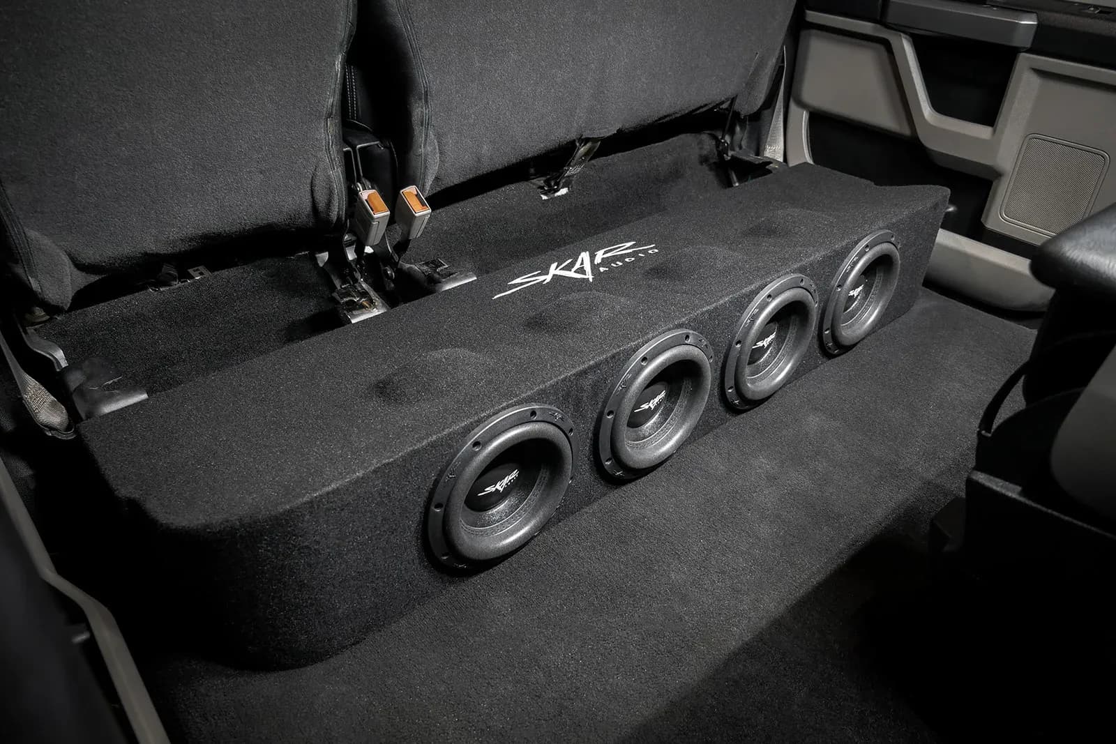 Skar Audio Quad 8" 3,200W Max Power Loaded Subwoofer Enclosure Compatible with 2017-2025 Ford Super Duty (F-250/350/450) SuperCrew Cab Trucks