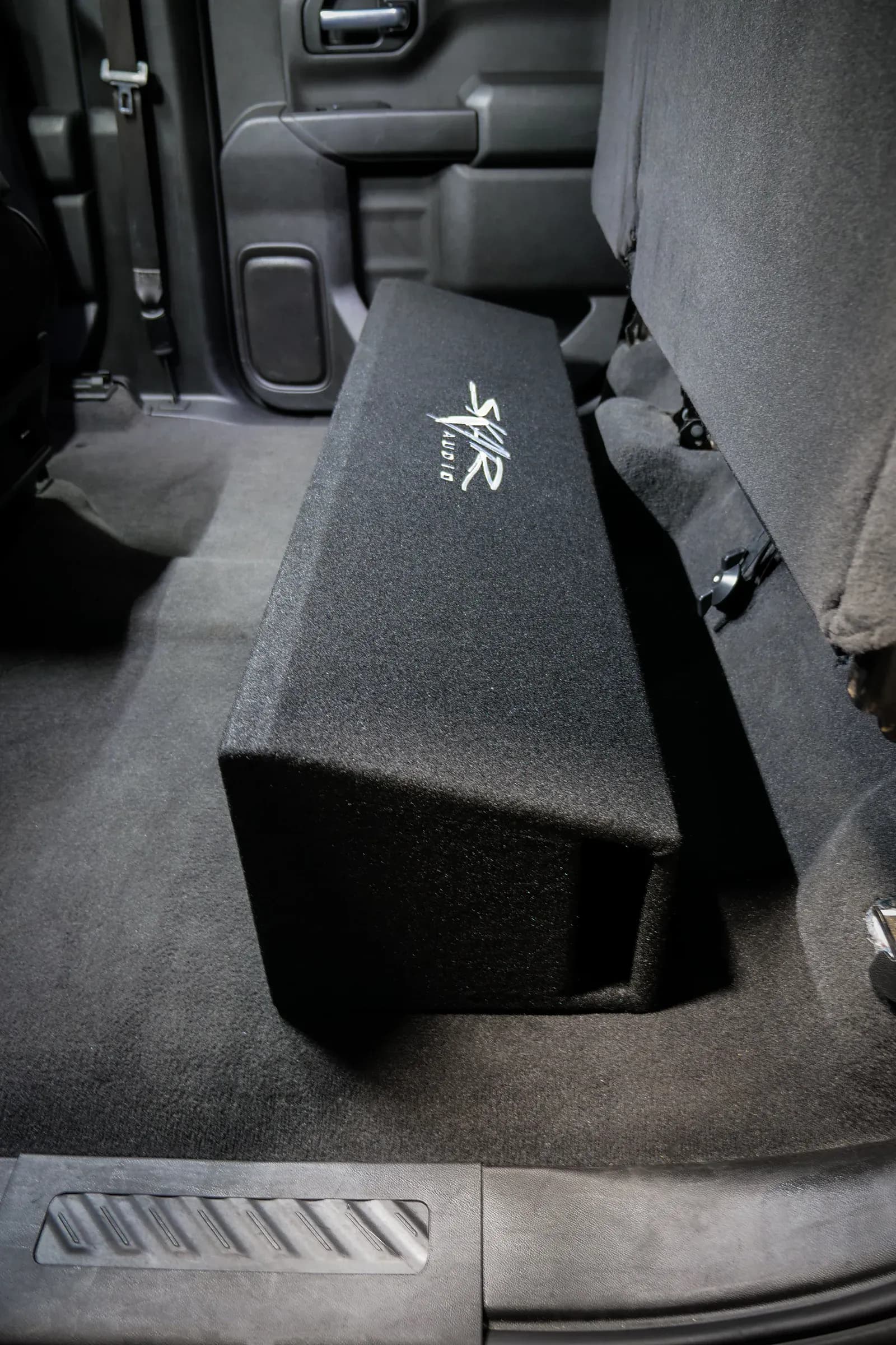 Skar Audio Quad 8" 3200W Max Power Loaded Ported Subwoofer Enclosure Compatible with 2019-2025 Chevy Silverado & GMC Sierra Crew Cab Trucks