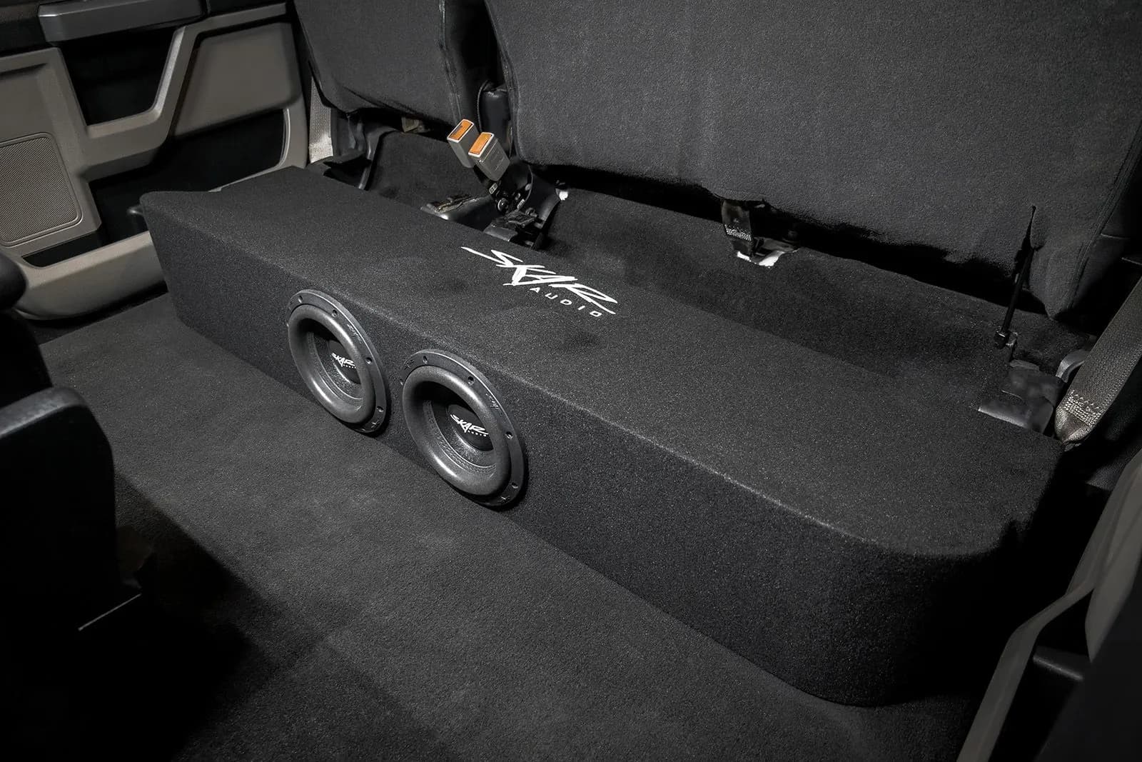 Skar Audio Quad 8" 3,200W Max Power Loaded Subwoofer Enclosure Compatible with 2017-2025 Ford Super Duty (F-250/350/450) SuperCrew Cab Trucks